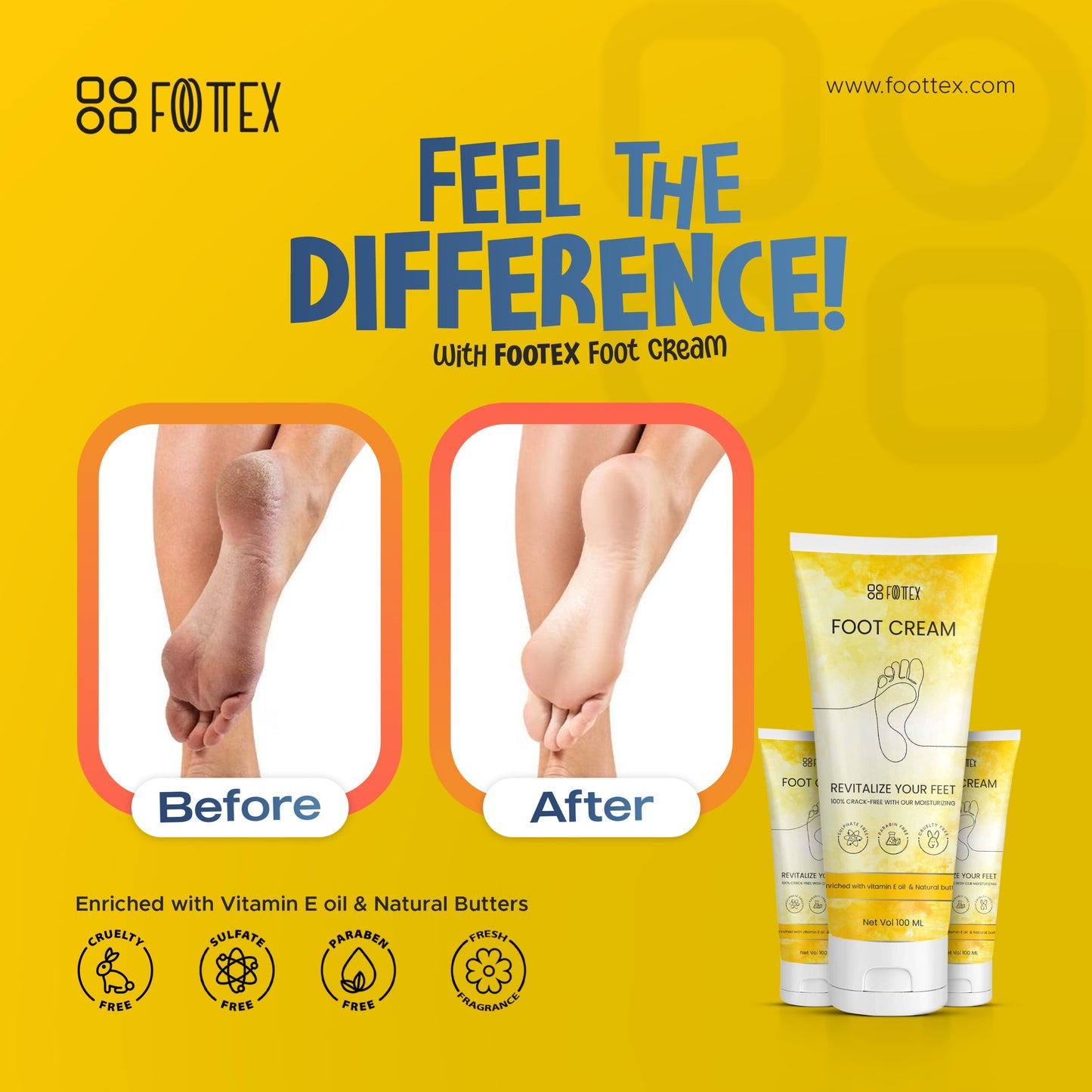 Foottex Foot Cream For Cracked Heels And Dry Skin