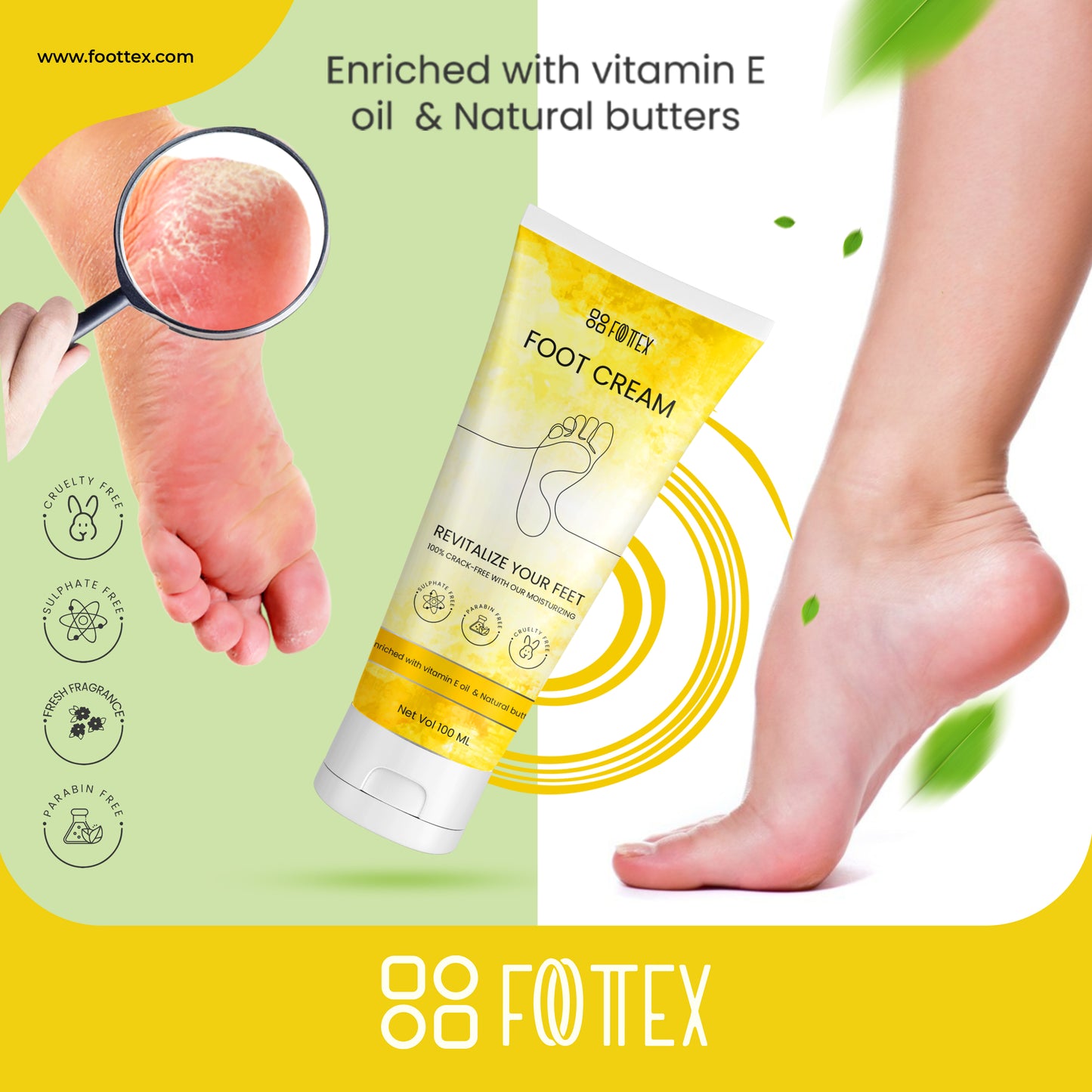 Foottex Foot Cream For Cracked Heels And Dry Skin